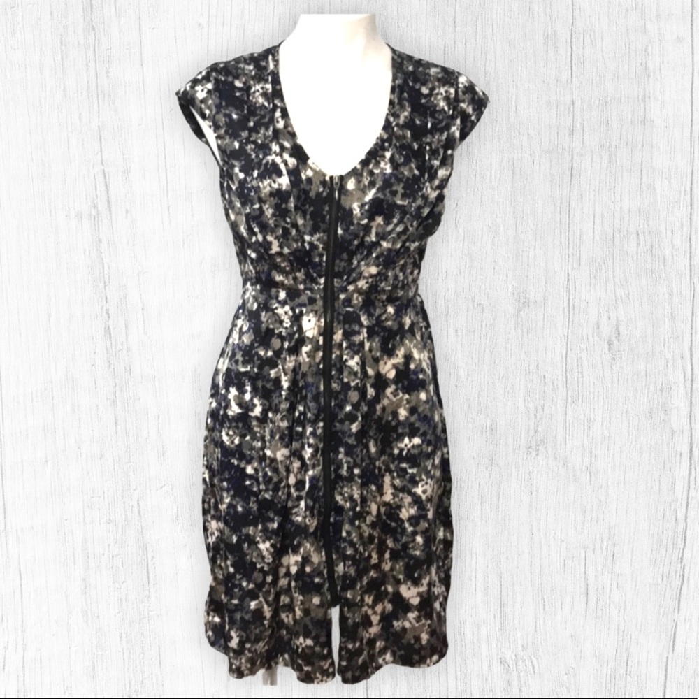 H&M Black and Blue Floral Dress